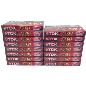 New Factory Sealed TDK D90 High Output Lot of 15 Audio Cassettes for Mixed Tapes